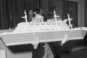 Lego bricks have always brought about ambitious play. This ship was part of a London, England department store display in 1962.
