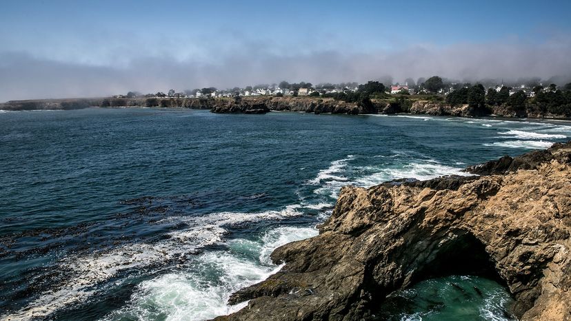 cliff in Mendocino County