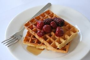 Waffles and berries make a great brunch combo.