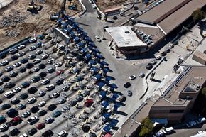 Cars line up at the CBP inspection station at San Ysidro, Calif., thought to be the busiest landport in the world.