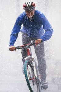 How to bike online in the rain