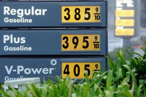 High gas prices are posted at a Shell gas station in Menlo Park, Calif., in 2008.