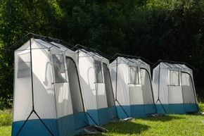 When campground tent showers aren't available...