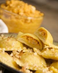 pumpkin-filled ravioli