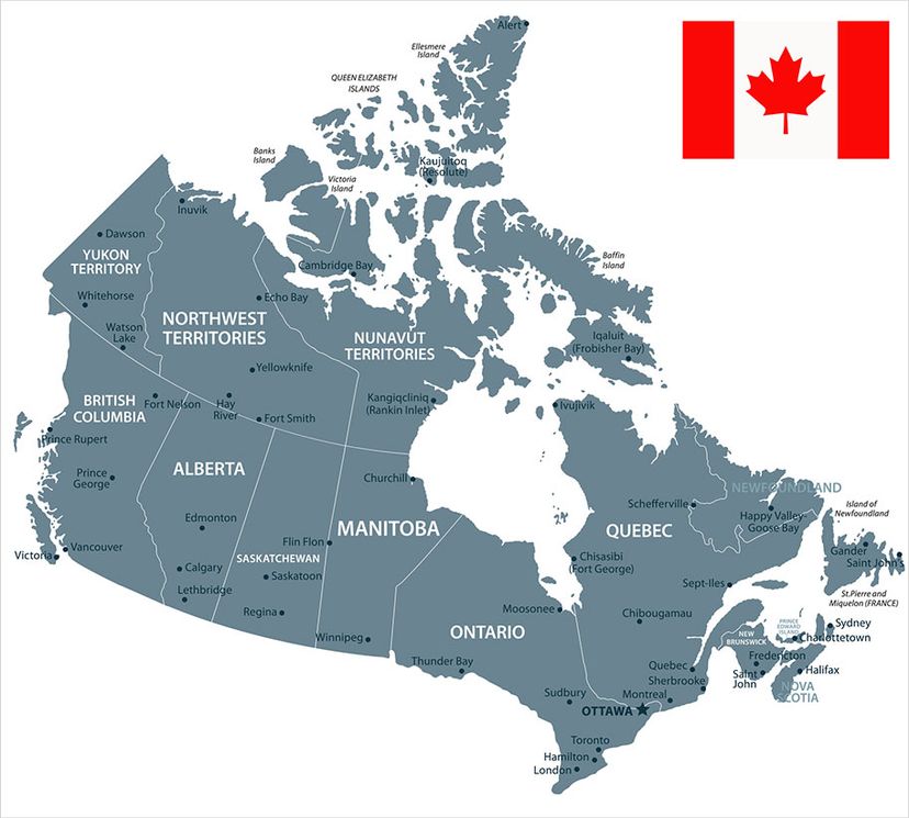 map of canada provinces and capitals