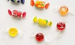 Plastic wrapped candy.