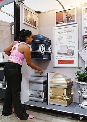 buying caskets at Costco