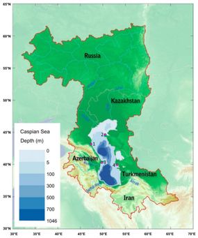 caspian sea map