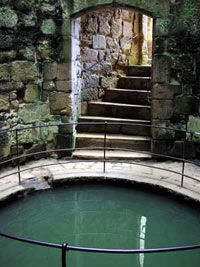 Wells, like this one at Bodiam castle, were essential to the survival of a castle.