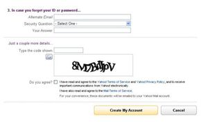 A photograph of a web form with a CAPTCHA.