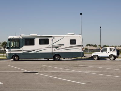 Camper with towing