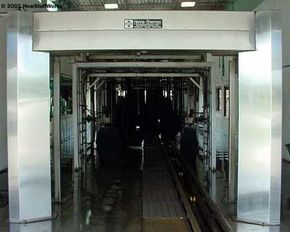 A look inside a typical automated car wash.