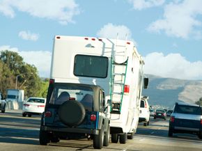 towing a car behind an SUV