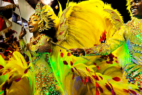 The elaborate costumes and spectacle make Rio's Carnival an international destination.