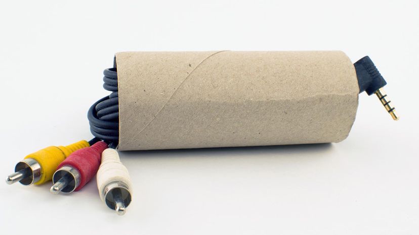 cords in cardboard tube