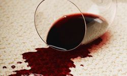 Spilled Glass of Red Wine