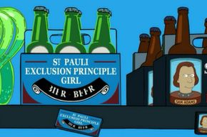 We love all of the science humor  in “Futurama”, and also the reassurance that Sam Adams is still remembered as a brewer and patriot in the year 3000.