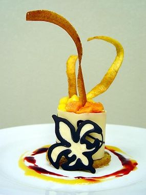 Edible art: This semolina poundcake pleases the eye and the palate.