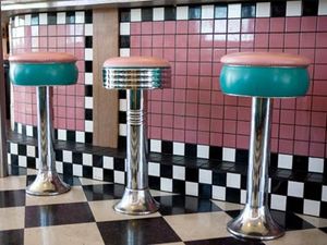 ceramic tile at soda fountain