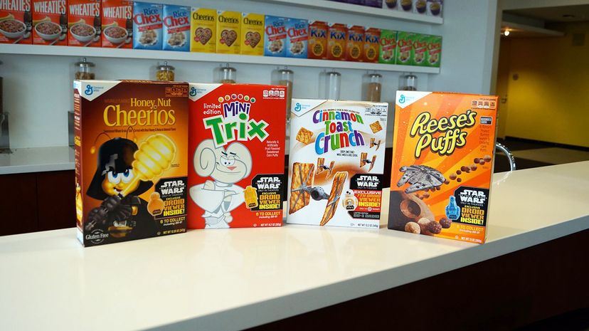General Mills has had a licensing agreement with 'Star Wars' since 1977, and has included toys and prizes from the movie franchise in many of its cereals. General Mills
