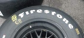 Each tire is stamped with a yellow CART seal once it is certified.