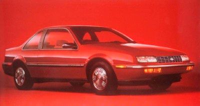 A red, 1988 Chevrolet Beretta.