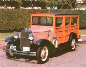 The 1931 Chevrolet Series AE station wagon had a new grille design, revised hood louvers, and a new headlight bar. See more classic car pictures.