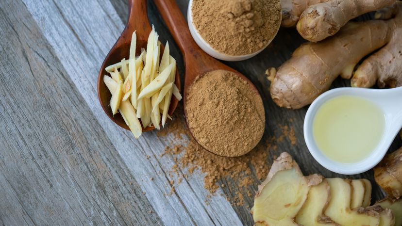 Ginger and ginger powder, ginger tea