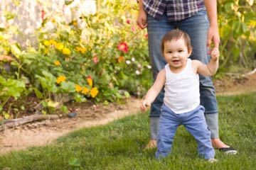 Baby learning to walk