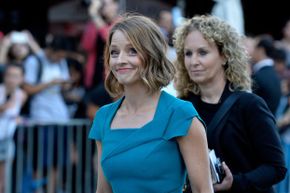 Jodie Foster arrives at the premiere of “Elysium” in August 2013. 