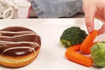doughnut and vegetables