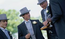 groomsmen smoking cigars