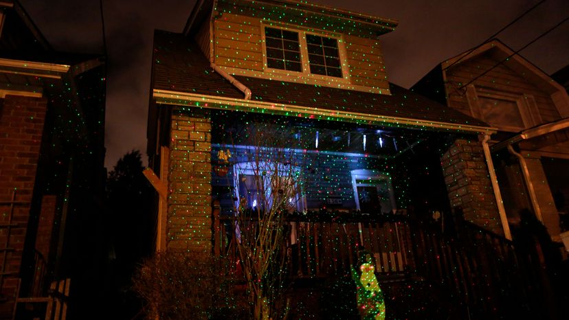 Holiday projector, colored light