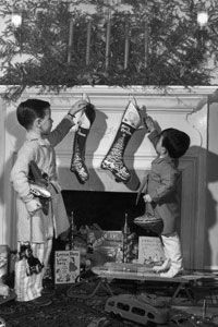 Christmas stockings may have come from a Dutch custom of placing wooden shoes out the night before Christmas. See more Christmas pictures.