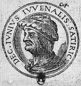 engraving of ancient roman latin poet juvenal