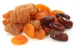 Dried apricots are a good source of iron.
