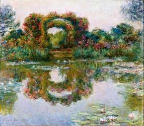 Flowering Arches, Giverny by Claude Monetis an oil on canvas (31-7/8x36-1/4 inches)housed in the Phoenix Art Museum.