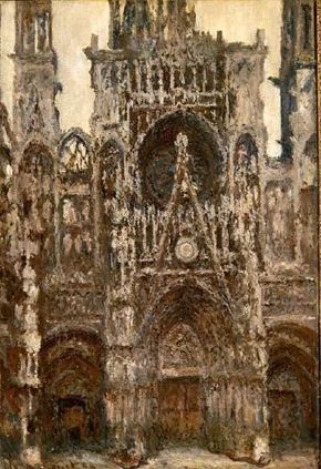 The Portal, Harmony in Brown by Claude Monet is an oil on canvas (42-1/8 x 28-3/4 inches) and is housed at Musée d'Orsay, Paris.