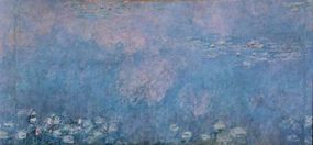 The Two Willows by Claude Monet is an oilon canvas (78-3/4 x 167-3/8 inches). (Right panels)