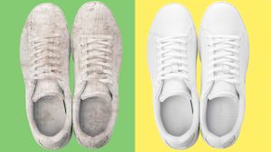 cleaning white shoes