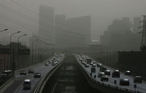 That's not fog: It's smog -- evidence that the air is becoming ever more polluted with greenhouse gases.