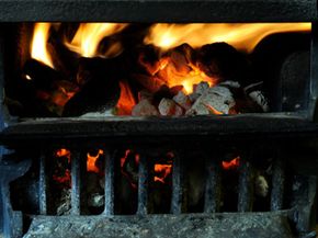 coal stove with grate