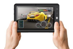 Like many tablets, these Coby models have built-in sensors that can sense their orientation in space, letting you move the tablets from side to side to control gaming action, among other functions.