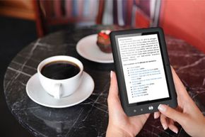 Coby e-book reader app in action