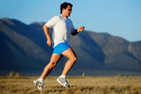 Athlete jogging for a healthy lifestyle.