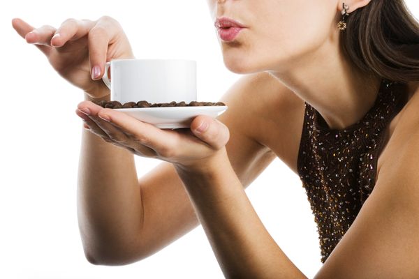 woman with coffee cup