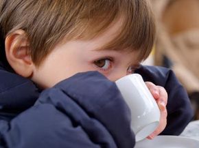 Little kid drinking