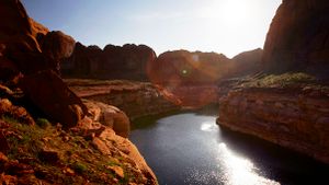 Rocky outdoor landscape of nature.