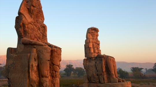 Did the Colossi of Memnon used to sing at sunrise?