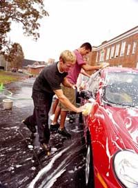 A car wash could be a good way to raise money for your garden fund.